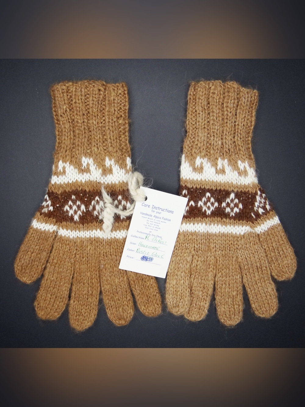 NWT 100% Alpaca Wool Gloves Unisex Warm Comfortable Handmade